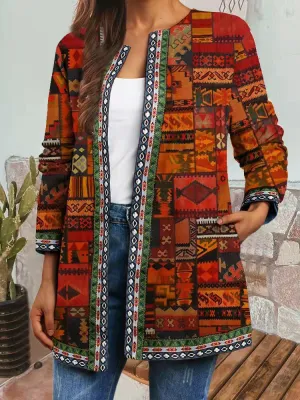 Abigail I Retro Style Printed Cardigan