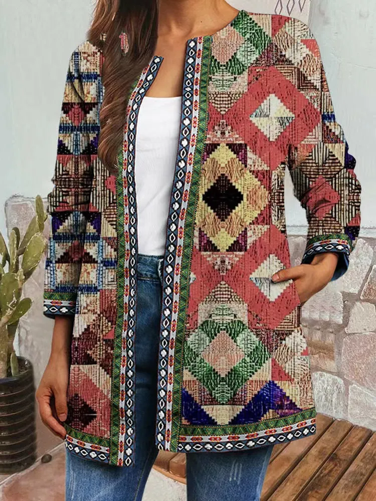 Alice I Retro Style Printed Cardigan