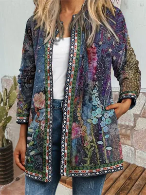 Amelia I Retro Style Printed Cardigan