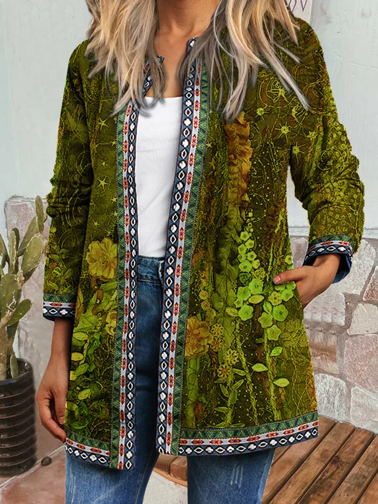 Amelia I Retro Style Printed Cardigan