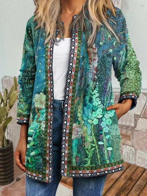Ava I Retro Style Printed Cardigan
