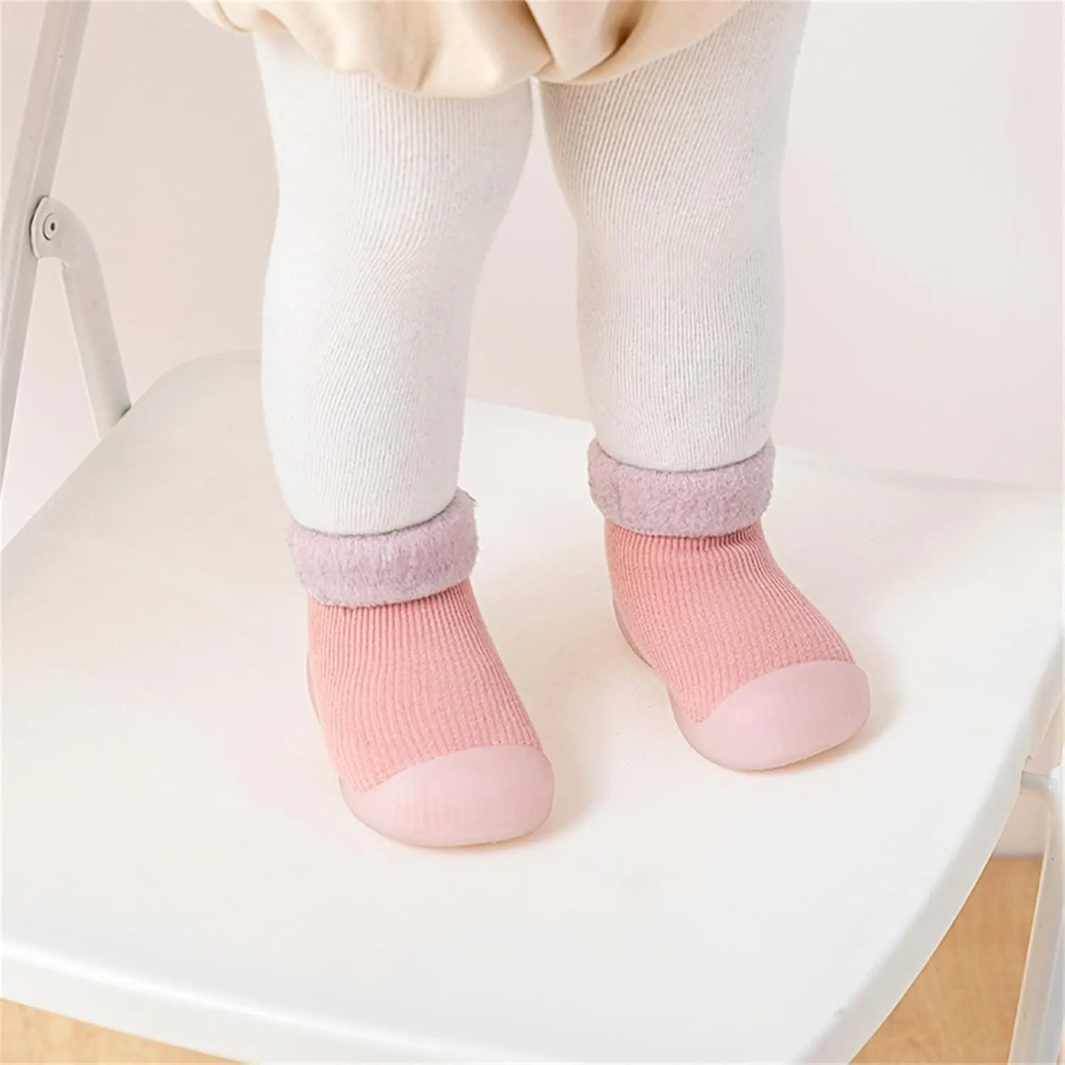 Baby Shoes Girls,Baby Girl Shoes Sock Shoes Anti-Slip Fuzzy Slipper Breathable Home Work Shoes 0-3 Years