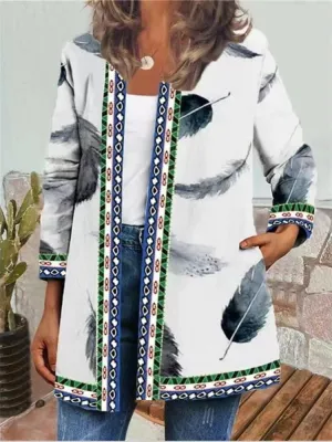 Bella I Retro Style Printed Cardigan