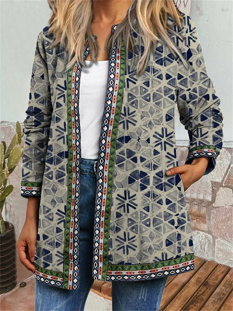 Bella I Retro Style Printed Cardigan