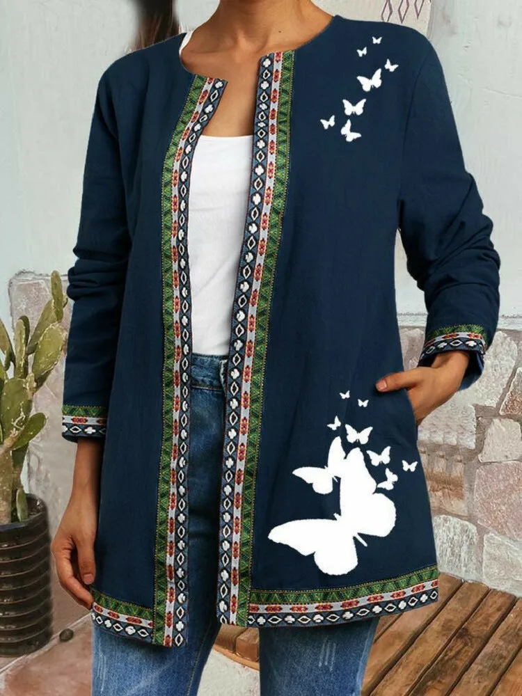 Bella I Retro Style Printed Cardigan
