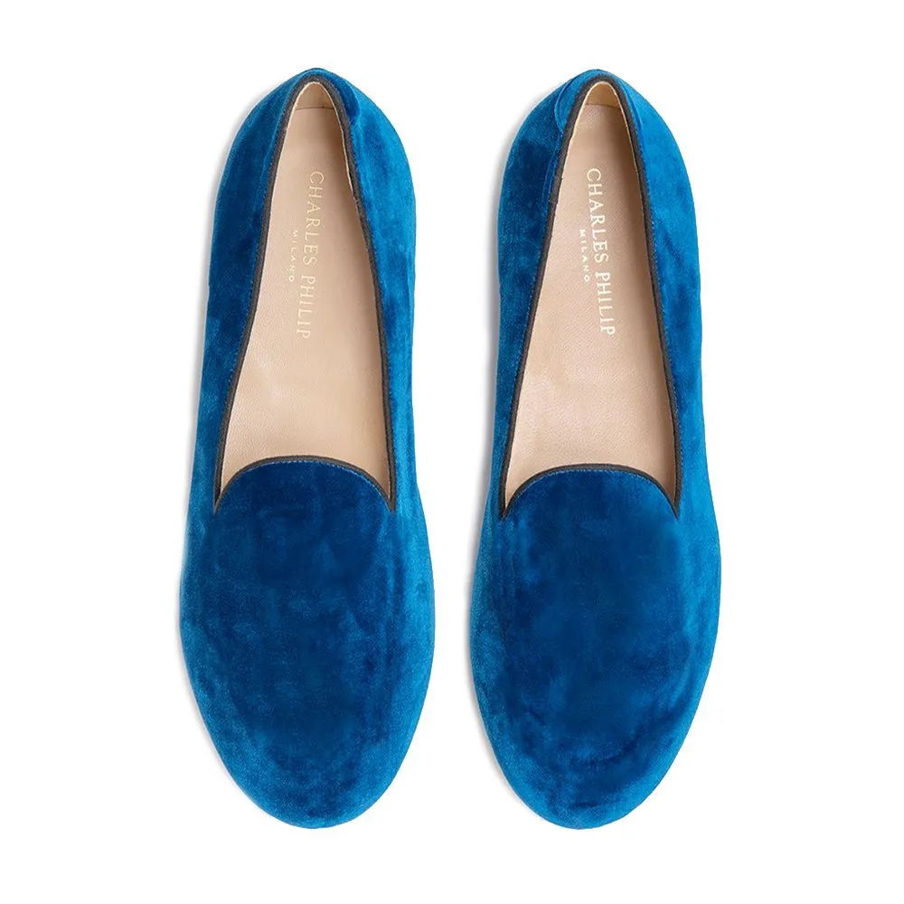 Blue Velvet Unisex Loafer