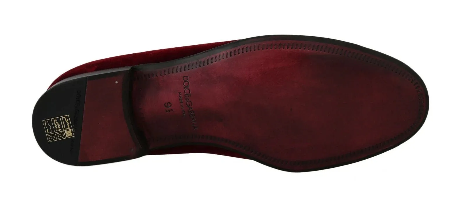 Bordeaux Velvet Sequined Men's Loafers