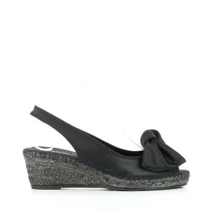 Calzanor 224 Black Rainbow Slingback Espadrilles