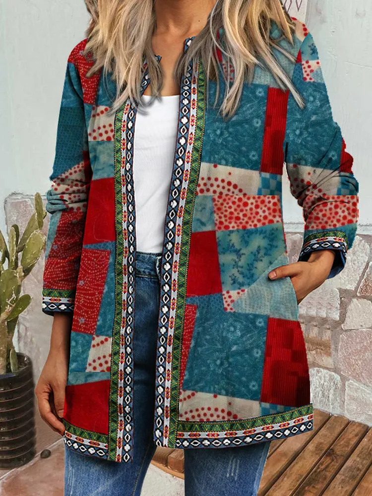 Charlotte I Retro Style Printed Cardigan