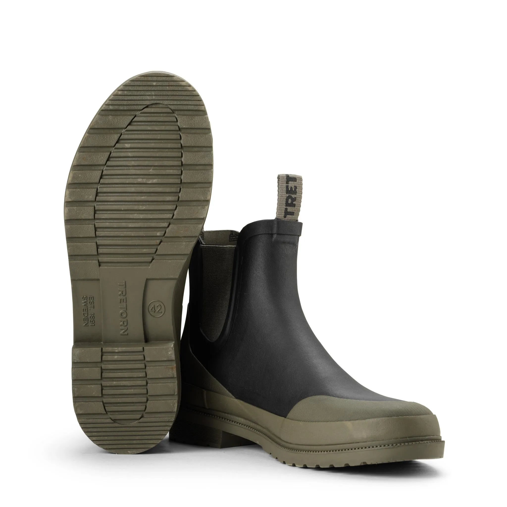 Chelsea Off Road Boot (Black   Green)