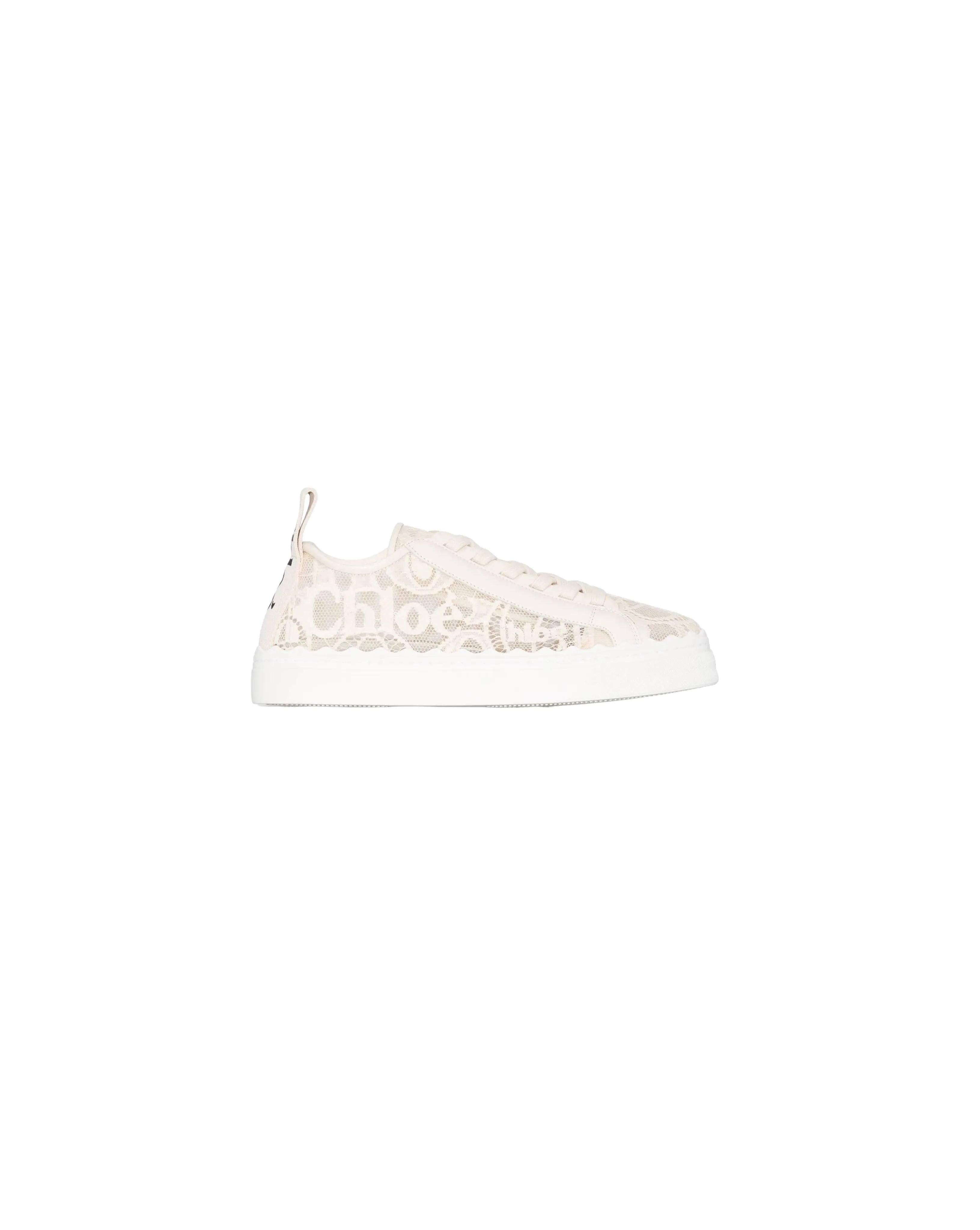 CHLOÉ LAUREN LACE SNEAKERS ECRU