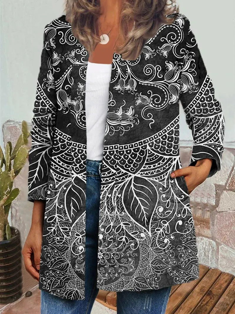 Chloe I Retro Style Printed Cardigan