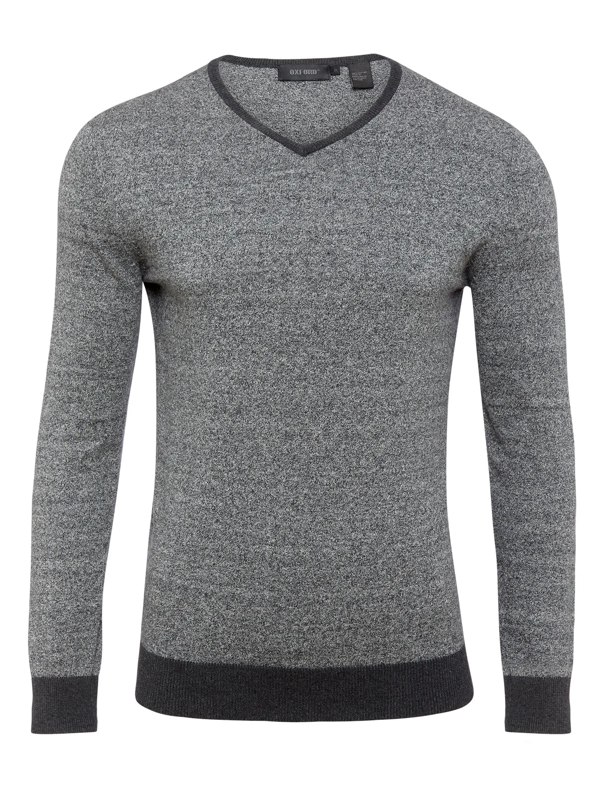 Cotton Contrast Rib Vnk Pullover