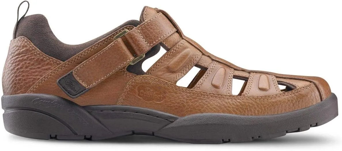 Dr. Comfort Fisherman Men's Therapeutic Diabetic Extra Depth Sandal: Chestnut 9.5 X-Wide (3E/4E)