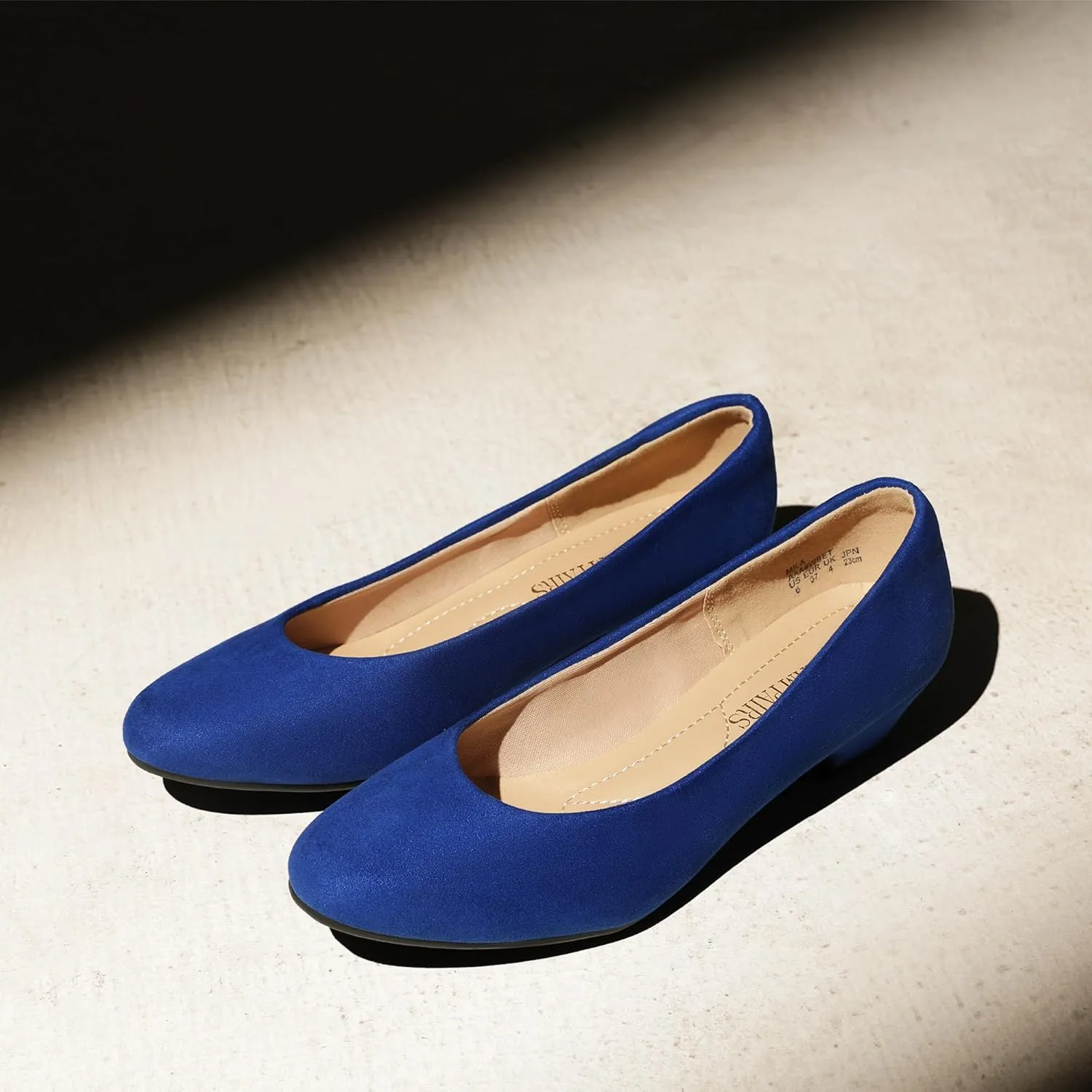 DREAM PAIRS Women's Mila Low Chunky Heel Pump Shoes