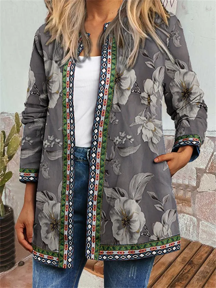 Eleanor I Retro Style Printed Cardigan