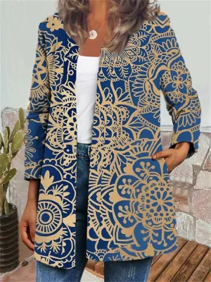 Elsie I Retro Style Printed Cardigan