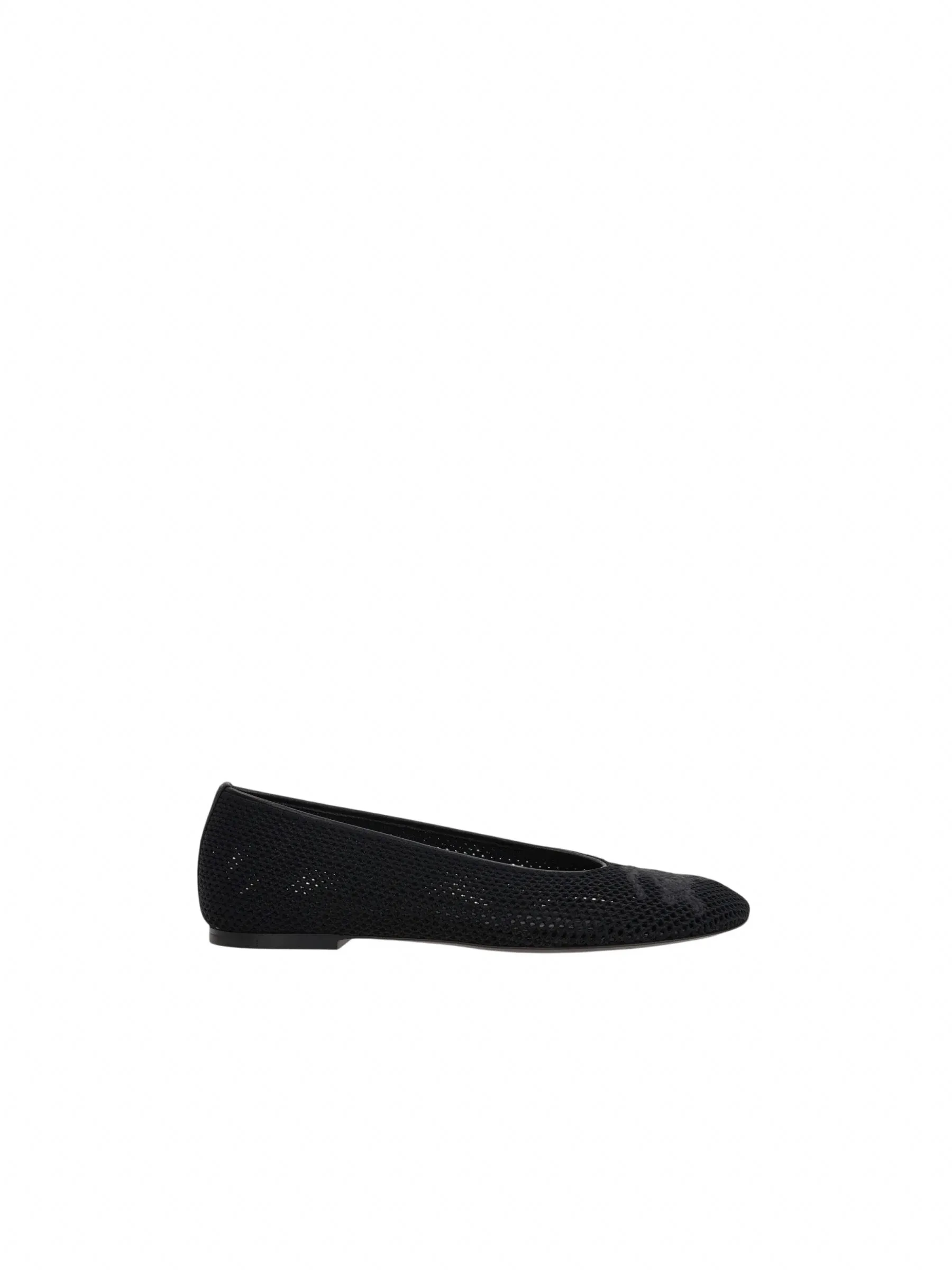 Equestrian Knight Embroidered Mesh Ballerinas