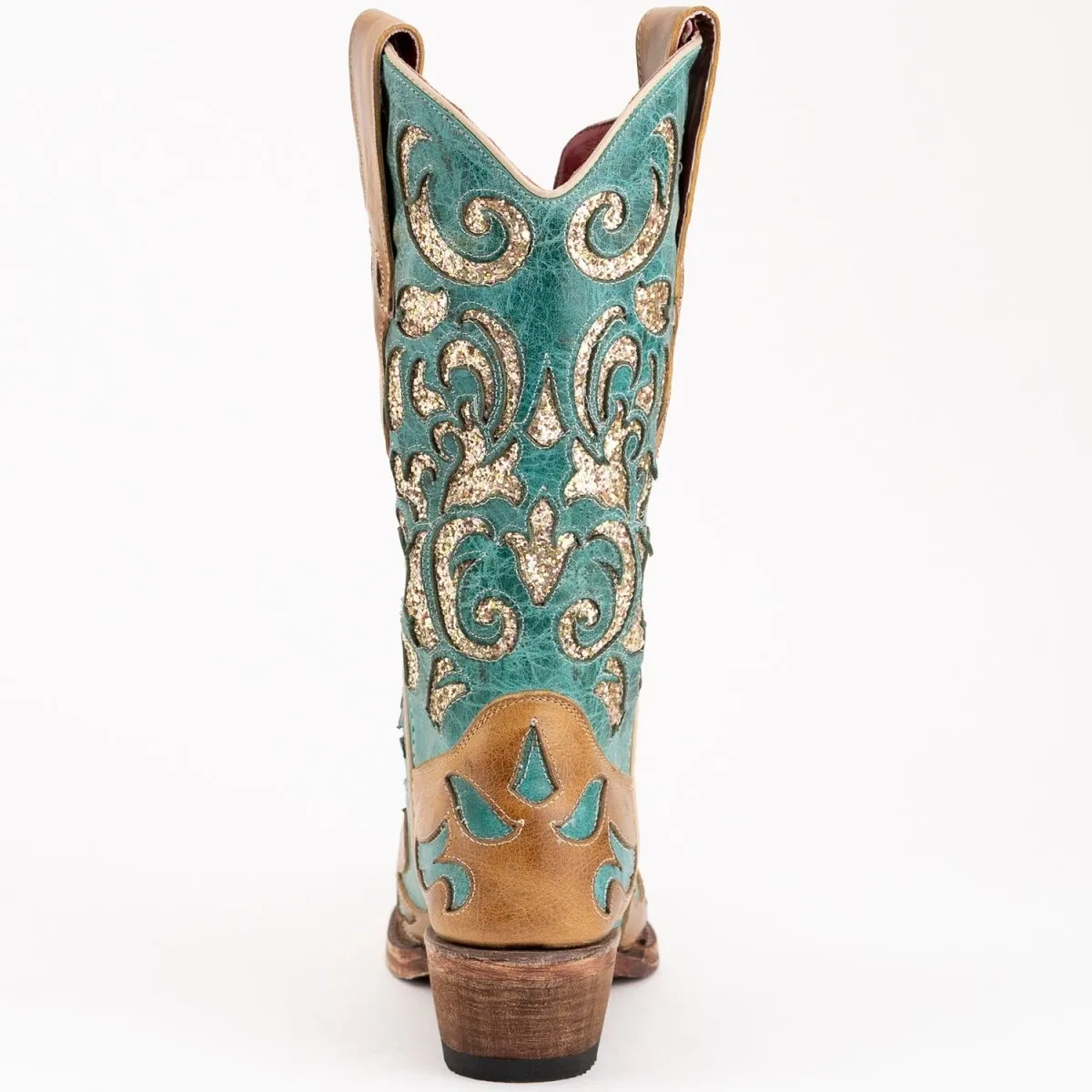 Ferrini Women's Glitz Snip Toe Boots Handcrafted - Antique Saddle  8306115
