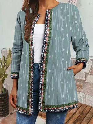 Freya I Retro Style Printed Cardigan