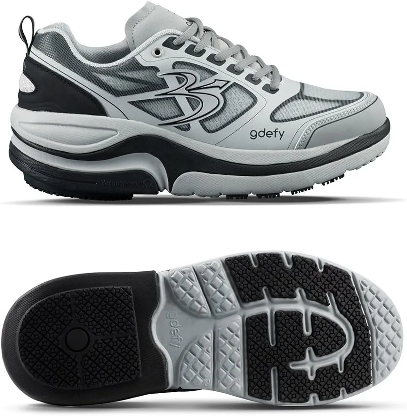 G-DEFY ION Mens Orthopedic Walking Shoe | VersoShock Technology for Pain Associated with Prolonged Standing or Walking | Arch Support | Diabetic Shoes | Wide Shoes | Free Custom Orthotic