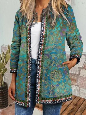 Grace I Retro Style Printed Cardigan