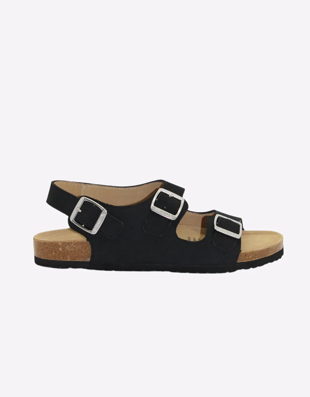 Harper Leather Slides - Black