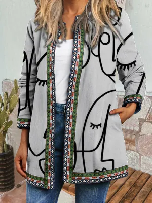 Isabella I Retro Style Printed Cardigan