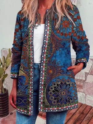 Isla I Retro Style Printed Cardigan