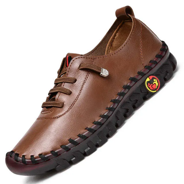 Lace Up Leather Flat For Women