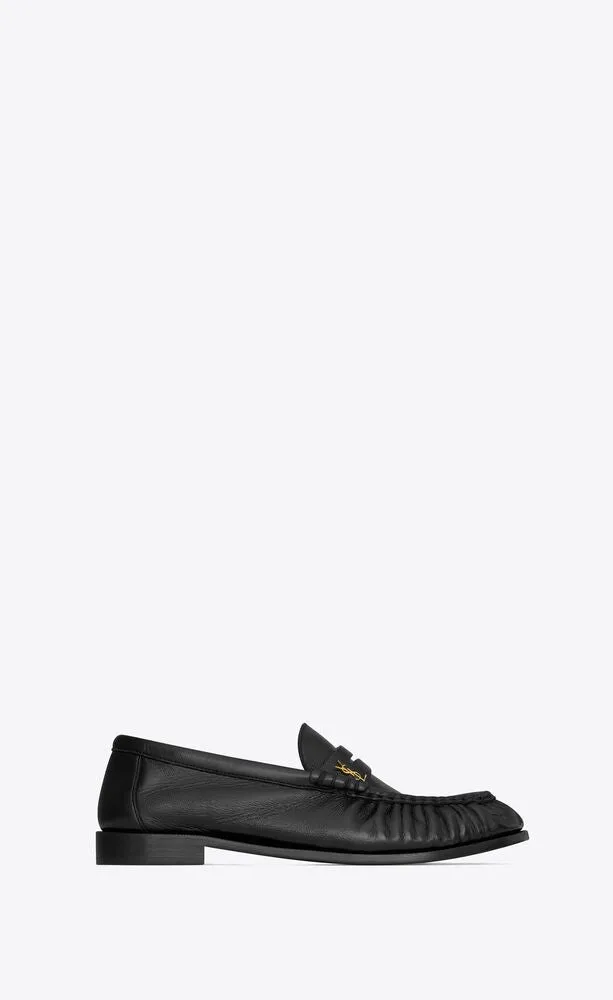 Le Loafer Penny Slippers In Shiny Creased Leather