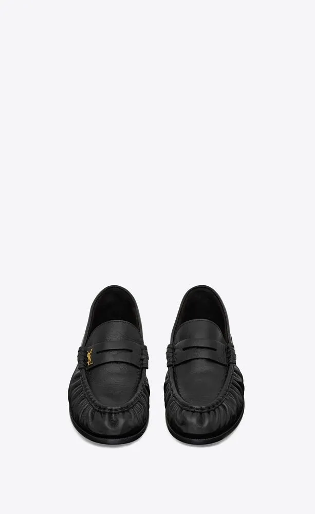 Le Loafer Penny Slippers In Shiny Creased Leather
