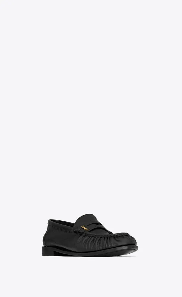 Le Loafer Penny Slippers In Shiny Creased Leather