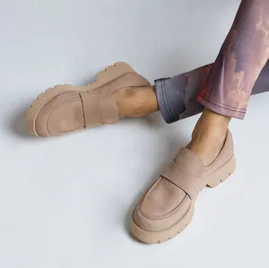 Loafers με Τρακτερωτή Σόλα - Flesh