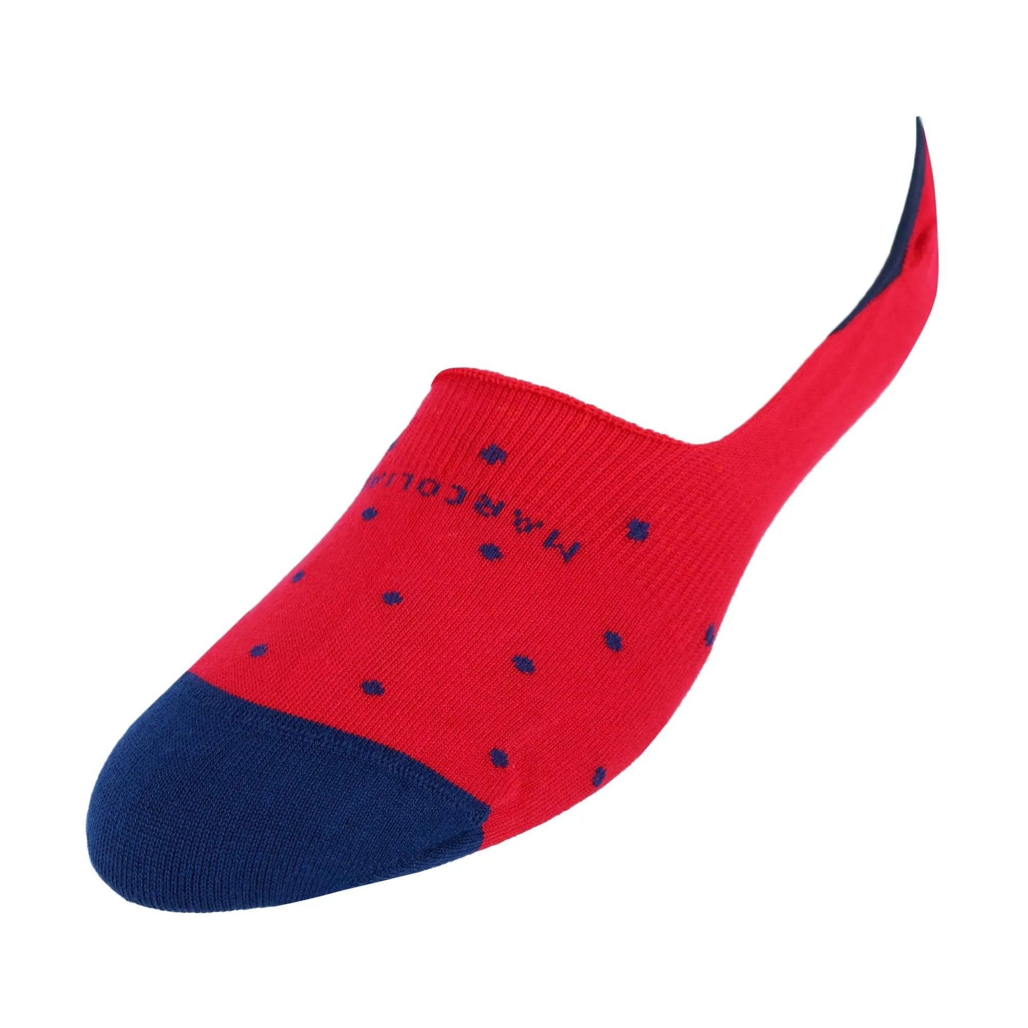 Marcoliani Men's Polka Dot Invisible Touch Liner Sock