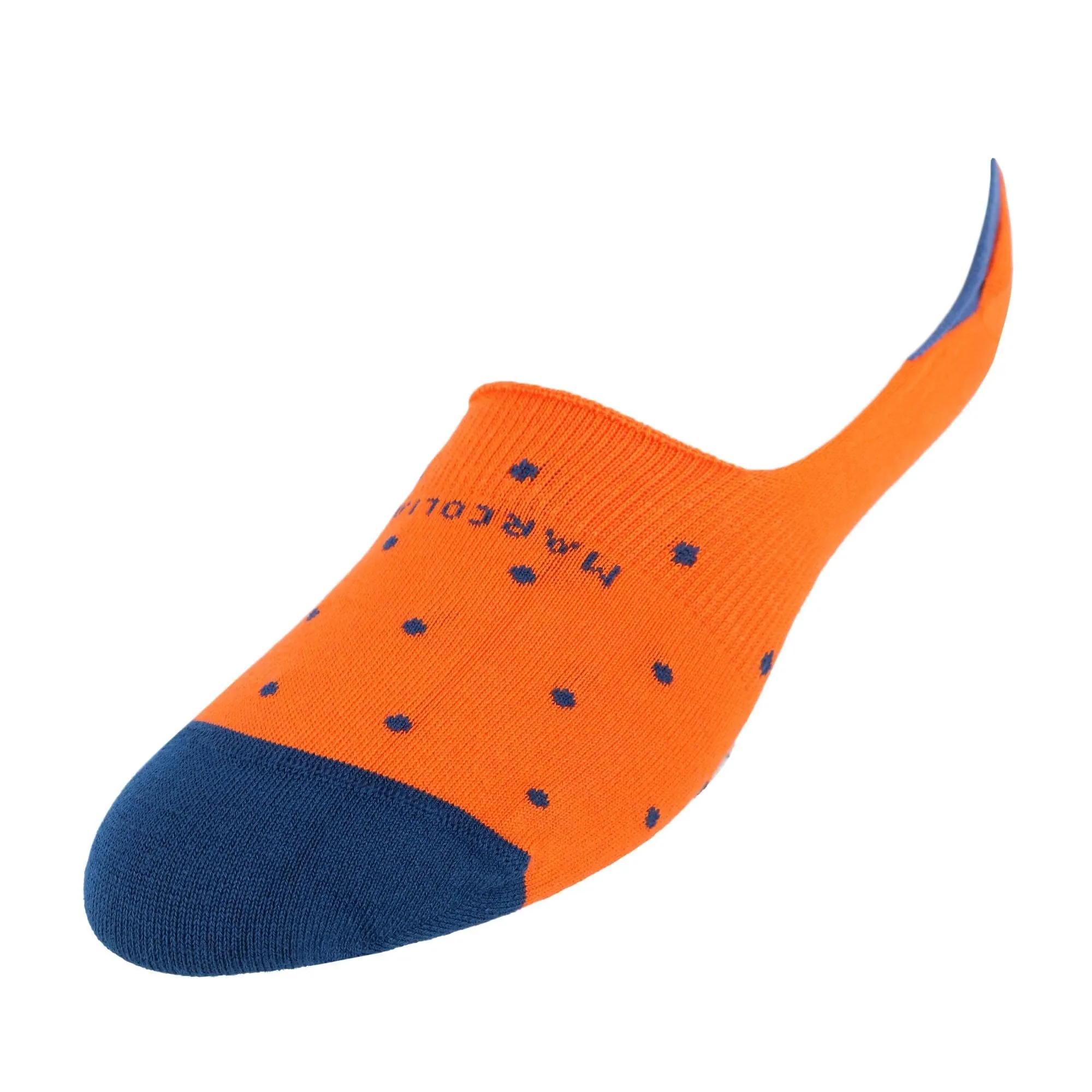 Marcoliani Men's Polka Dot Invisible Touch Liner Sock