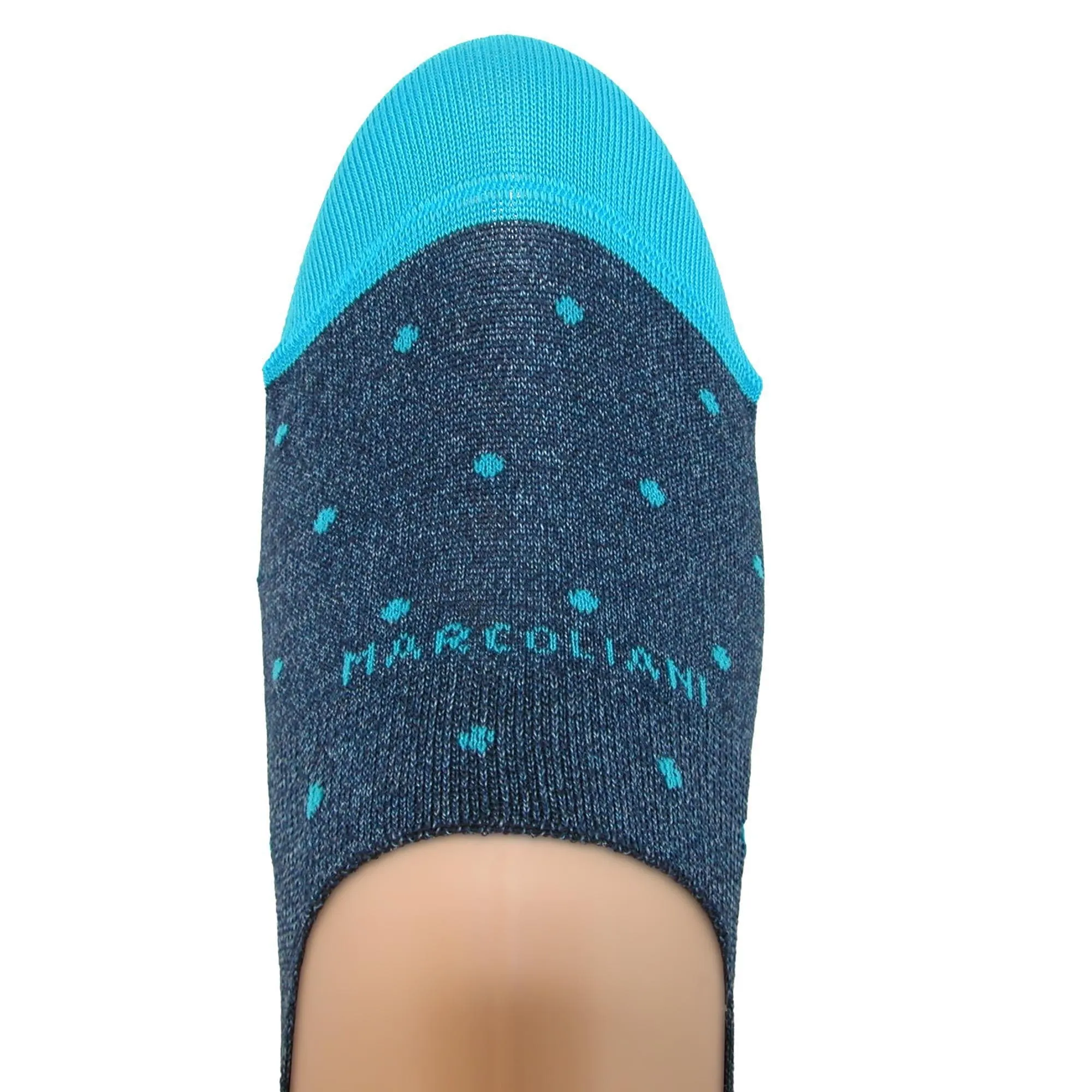 Marcoliani Men's Polka Dot Invisible Touch Liner Sock