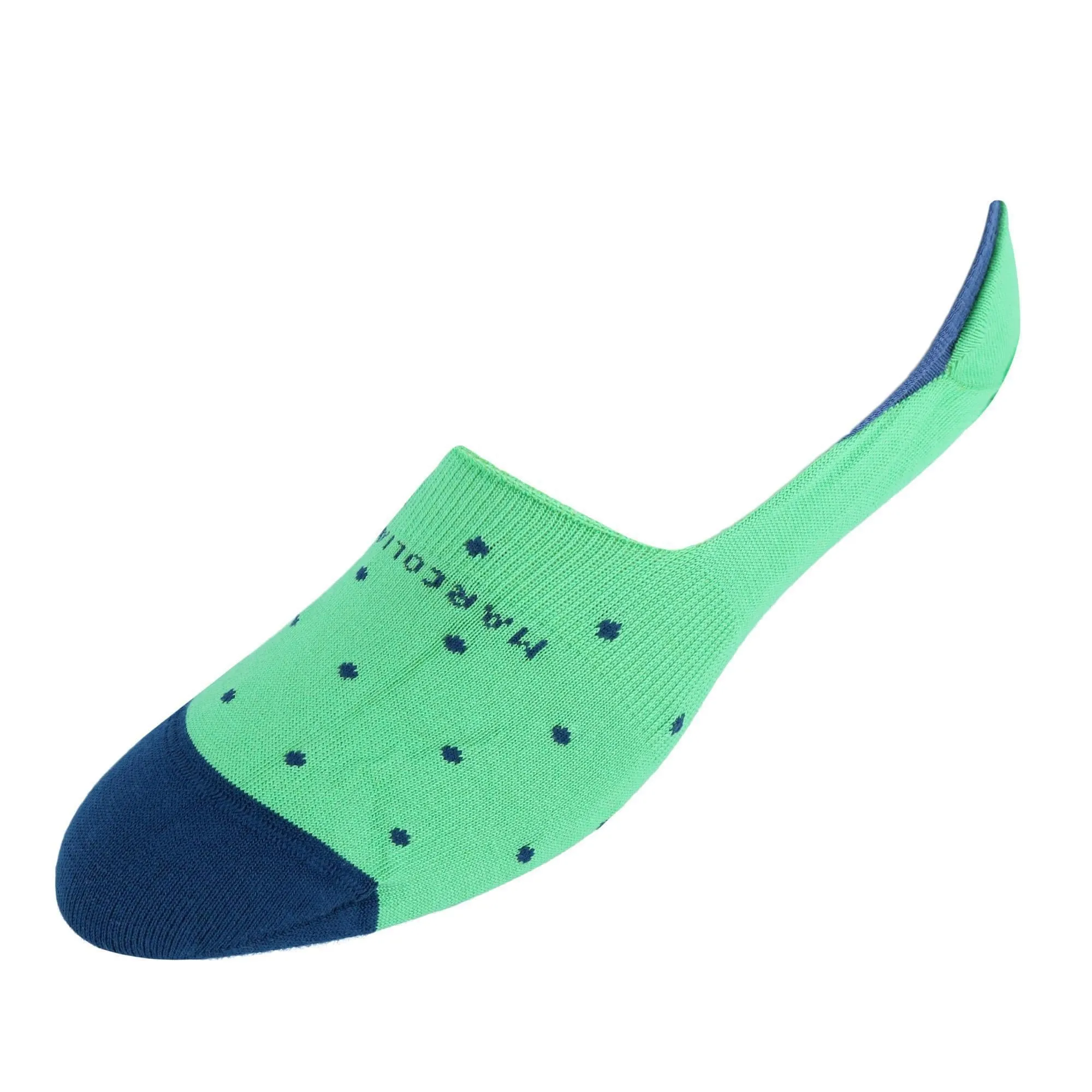 Marcoliani Men's Polka Dot Invisible Touch Liner Sock