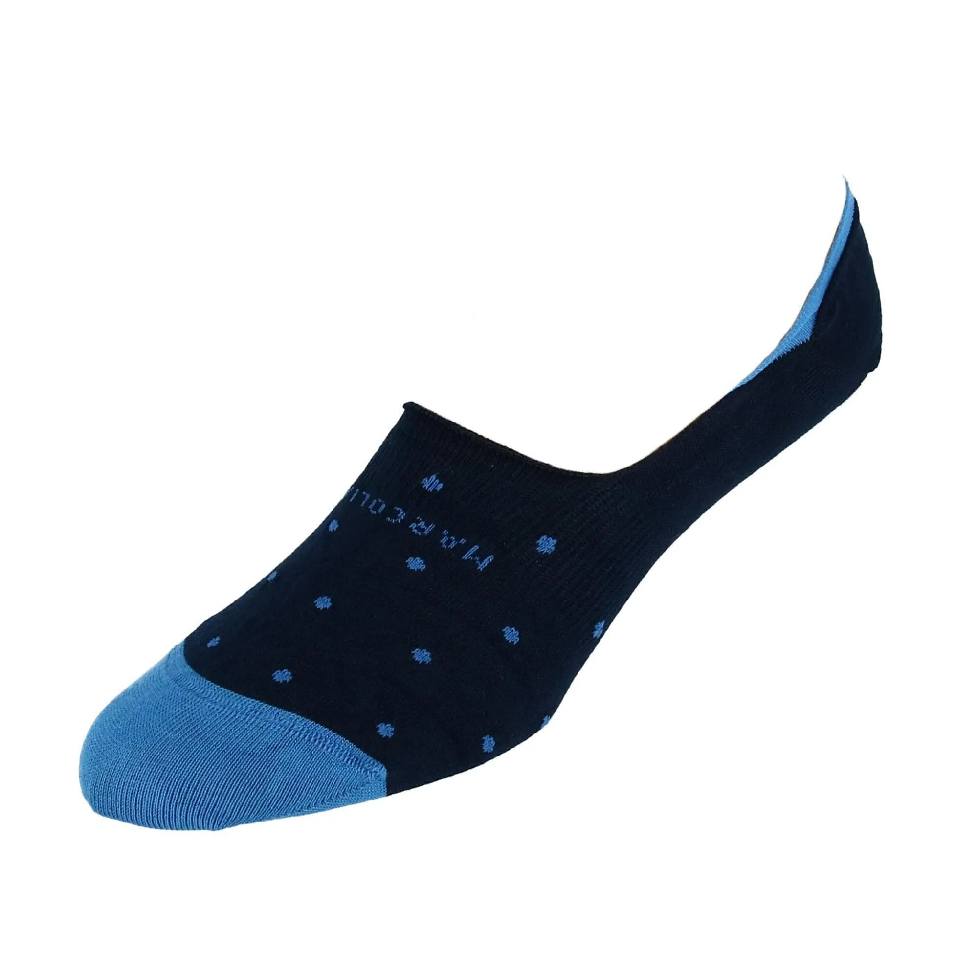 Marcoliani Men's Polka Dot Invisible Touch Liner Sock