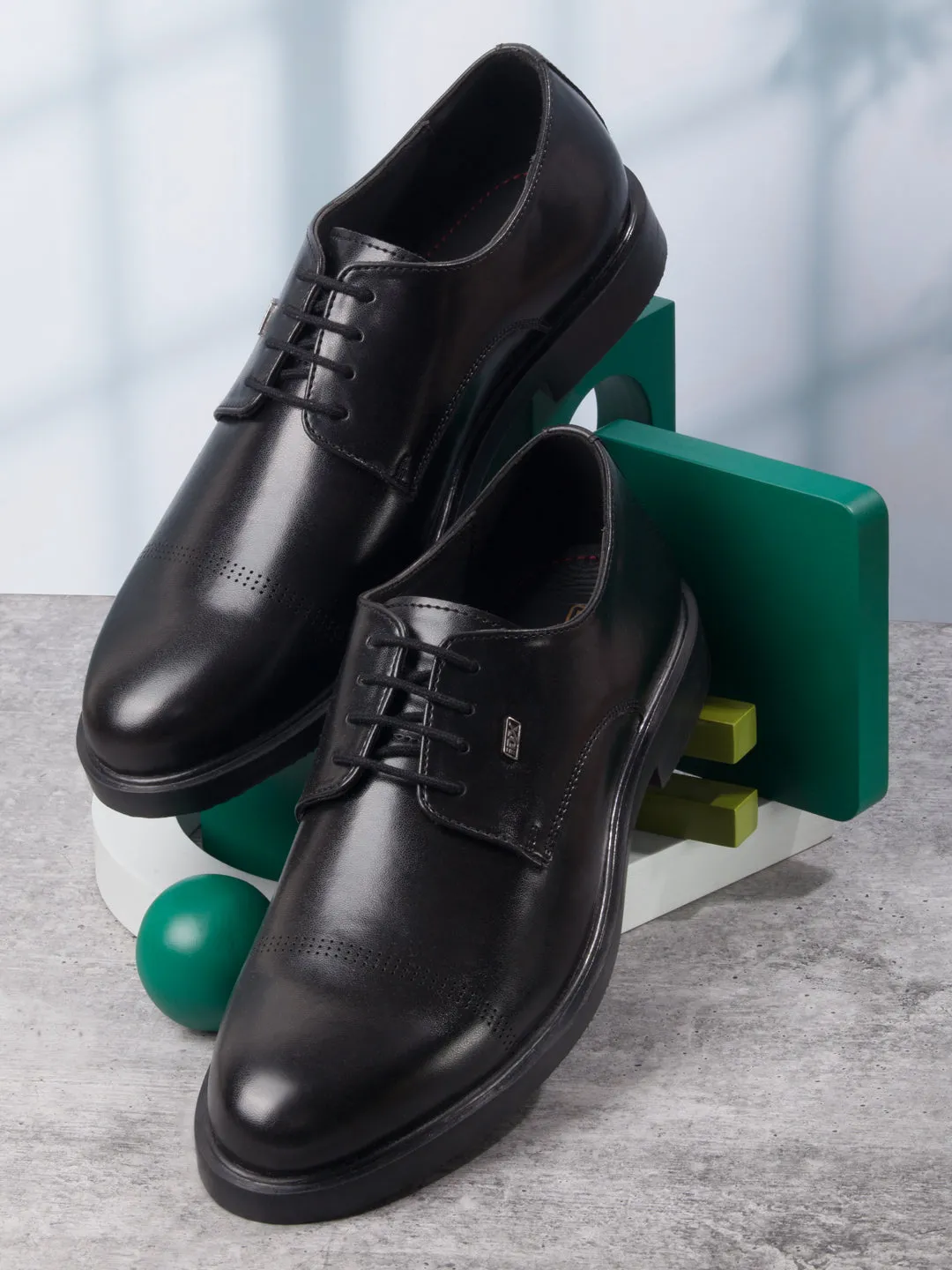 Men's Black Formal Laceup Shoes (IX1092)