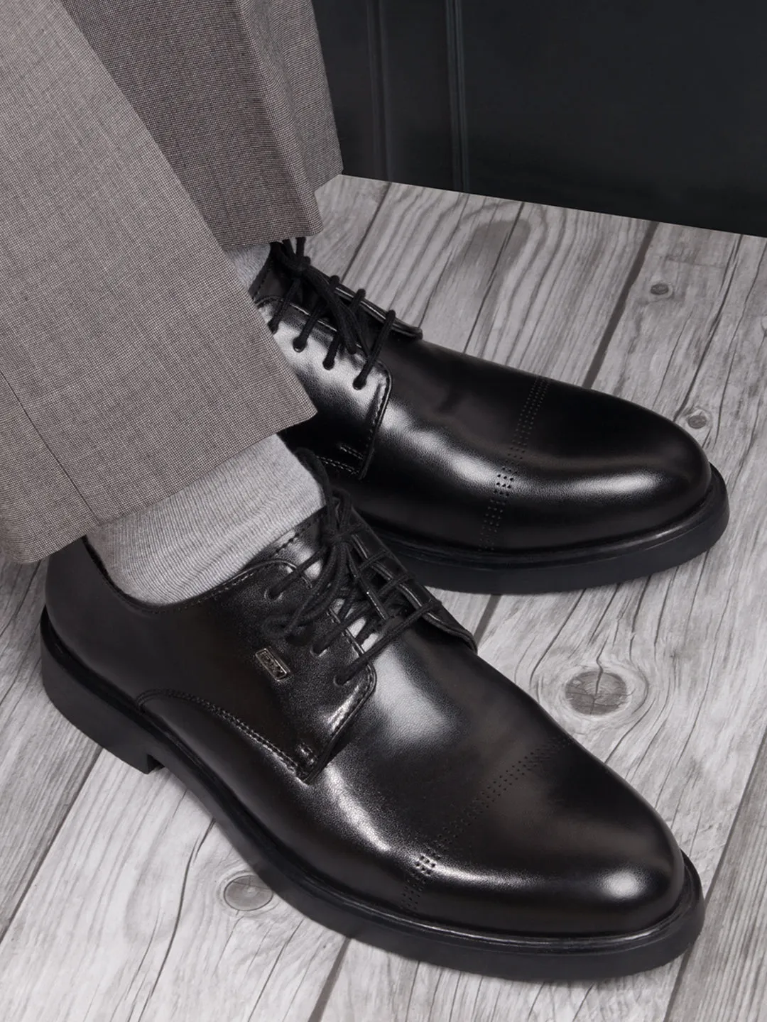 Men's Black Formal Laceup Shoes (IX1092)
