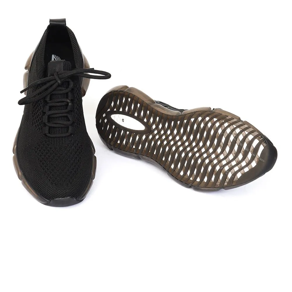 Mesh Running Sneakers in Black