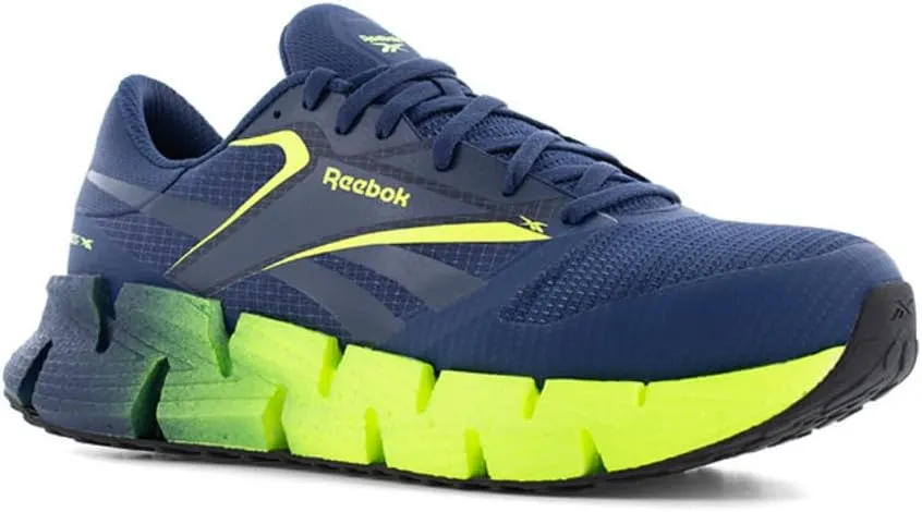 Reebok Men's FloatZig Work Fire and Safety Shoe, Blue and Lime, 10.5 Wide