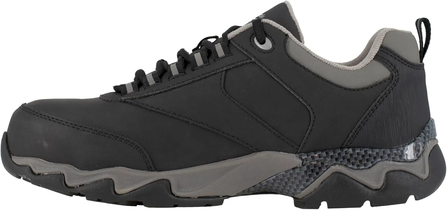 Reebok Work Men's RB1062 Beamer Safety Toe Athletic Work Shoe Black & Grey Trim