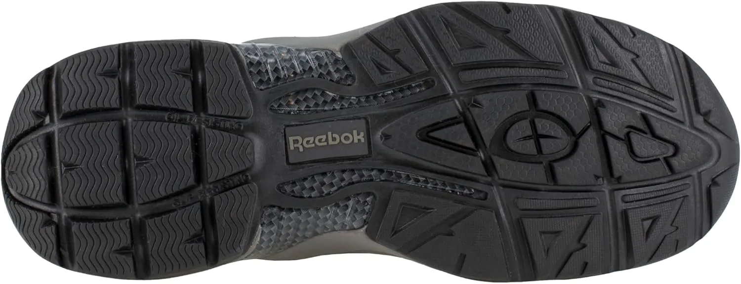 Reebok Work Men's RB1062 Beamer Safety Toe Athletic Work Shoe Black & Grey Trim