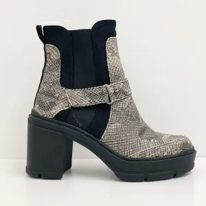 Rocket Dog Grey Snakeskin Chelsea Boots UK4