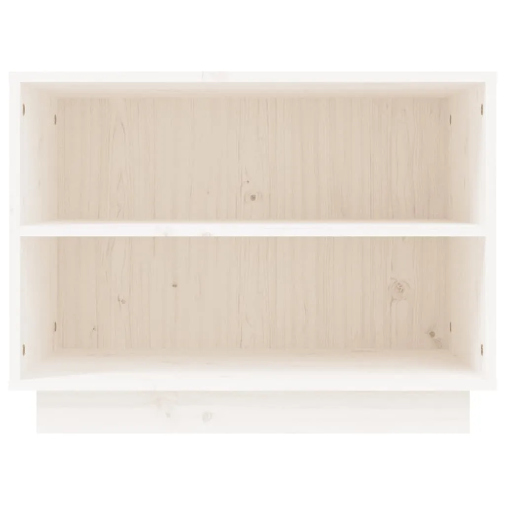 Shoe Cabinet White 60x34x45 cm Solid Wood Pine