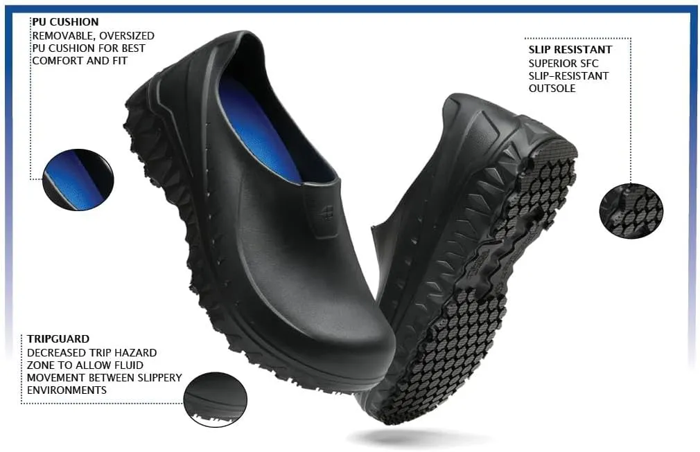 Shoes for Crews Bloodstone, Men's, Women's, Unisex Slip Resistant Food Service Work Clogs, Water Resistant