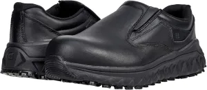 Shoes for Crews Bridgetown, Men's, Women's, Unisex Aluminum Toe (at) Slip On Work Shoes, Slip Resistant, Black, Size 8