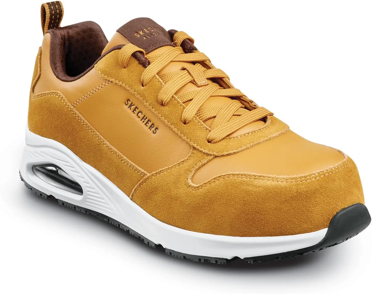 Skechers Work UNO Parker, Men's, Alloy Toe, EH, MaxTrax Slip Resistant, Low Athletic, Work Shoe